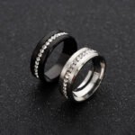 8mm Iced Band Ring