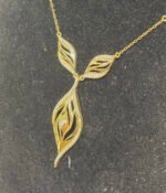 Womens Fancy Minimalist Necklace 14k Yellow Gold Plated 925 Silver