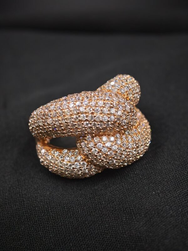 Curvy Bubble Pave Set Diamond Mens Ring 925 Sterling Silver