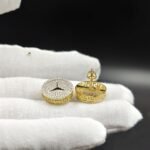 Mercedes Circle Stud Earring 925 Sterling Silver