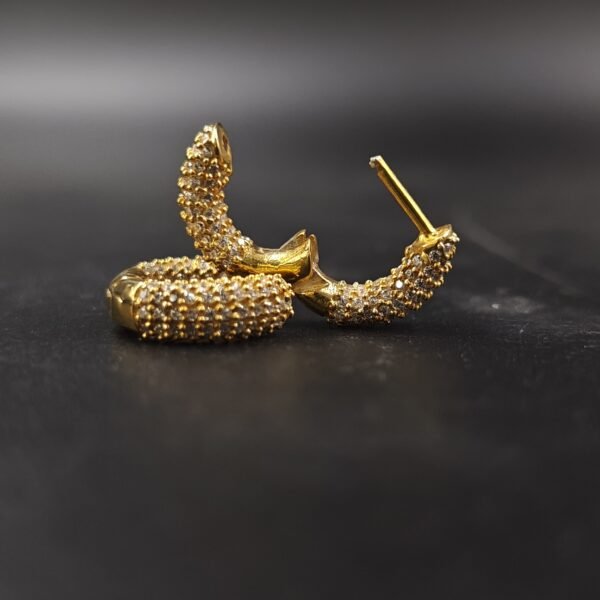 Iced Men's Diamond Tiny Hoop Earring In 925 Sterling Silver