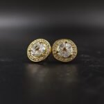 Marquise & RD Diamond Cluster Stud Earring
