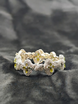 Round & Marquise Diamond Tennis Bracelet 925 Sterling Silver
