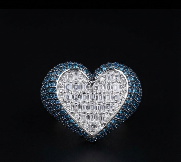 Beautiful Heart Ring For Women's In London Blue Topaz With 925 Sterling Silver