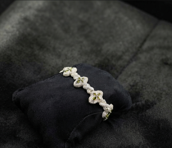 Round & Marquise Diamond Tennis Bracelet 925 Sterling Silver