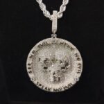 Bust Down 3 Evil Skull Medallion Diamond Pendant 925 Sterling Silver