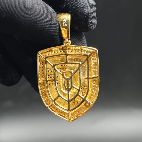 Men's Multi Color Lab Created Diamond Pendant 925 Sterling Silver