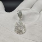 Men's Diamond Fire Pendant 925 Sterling Silver