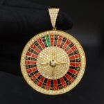 Diamond With Multicolor Enamel Logo Pendant 925 Sterling Silver