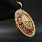 Diamond With Multicolor Enamel Logo Pendant 925 Sterling Silver