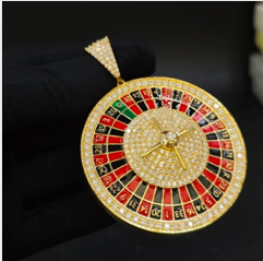 Diamond With Multicolor Enamel Logo Pendant 925 Sterling Silver