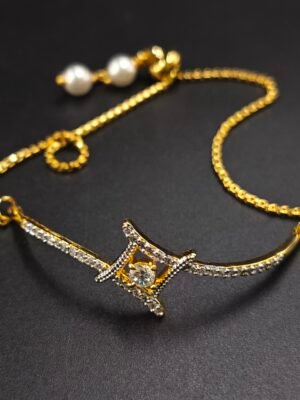 Diamond Gorgeous Adjustable Bolo Bracelet For Women's 925 Sterling Silver