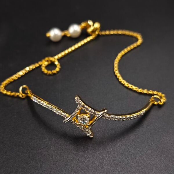 Diamond Gorgeous Adjustable Bolo Bracelet For Women's 925 Sterling Silver