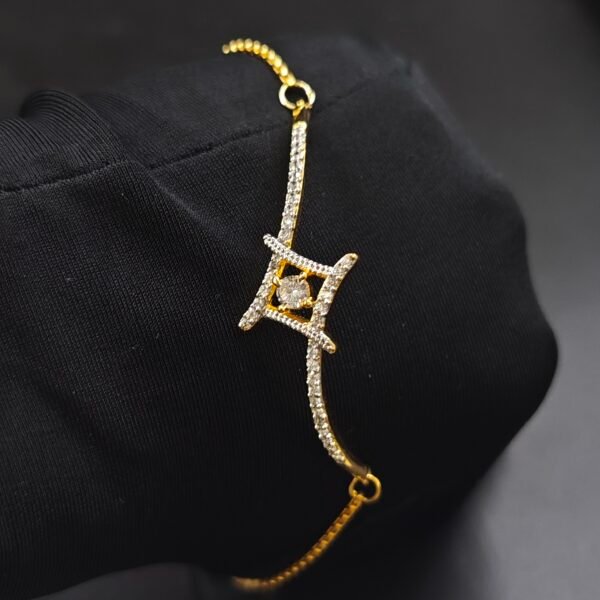 Diamond Gorgeous Adjustable Bolo Bracelet For Women's 925 Sterling Silver