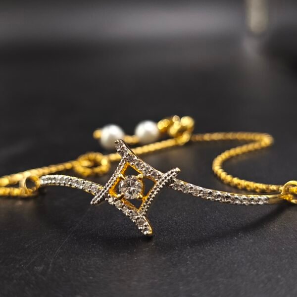 Diamond Gorgeous Adjustable Bolo Bracelet For Women's 925 Sterling Silver