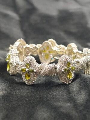 Round & Marquise Diamond Tennis Bracelet 925 Sterling Silver