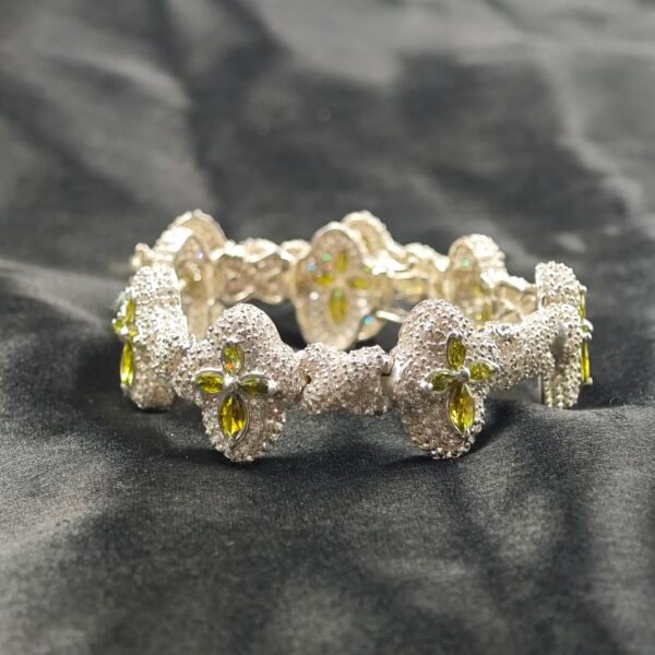 Round & Marquise Diamond Tennis Bracelet 925 Sterling Silver