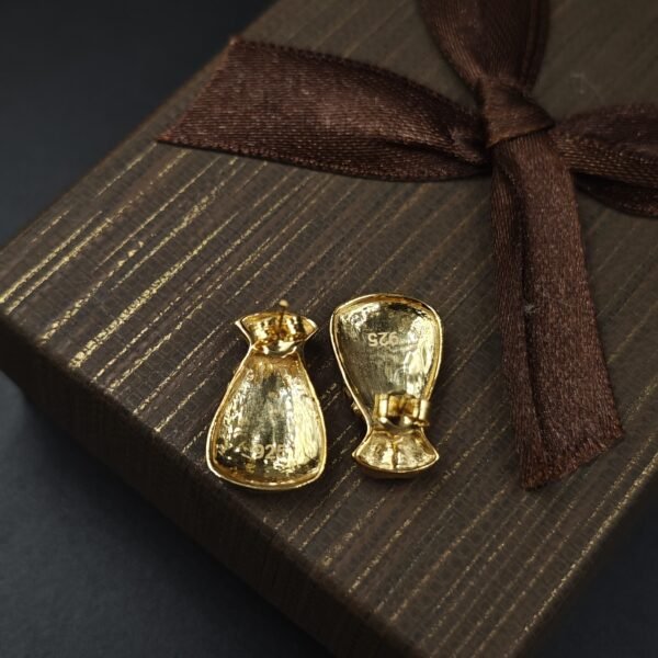 Soild Metal US Doller Stud Earring For Women's 925 Sterling Silver