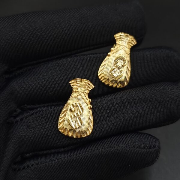 Soild Metal US Doller Stud Earring For Women's 925 Sterling Silver