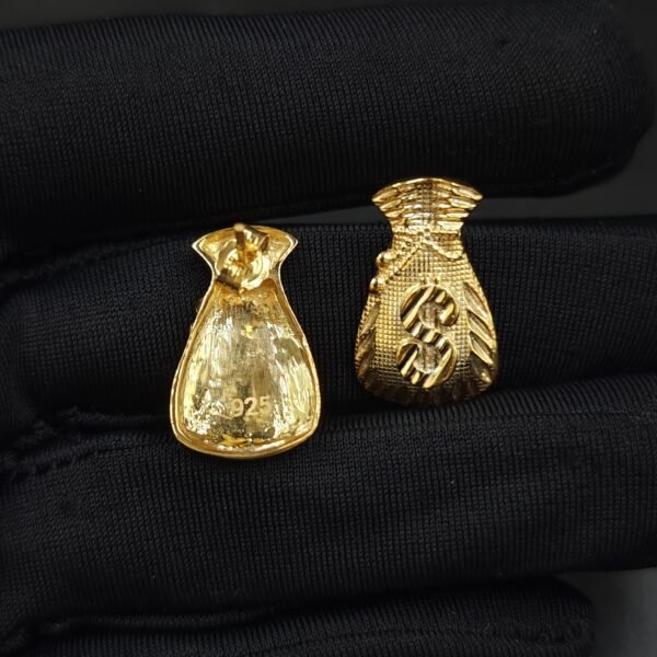 Soild Metal US Doller Stud Earring For Women's 925 Sterling Silver