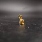 6mm Round Women's Bunny Loop Solitaire Diamond Pendant 925 Sterling Silver