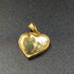 Real Solid Metal Nugget Style Heart Pendant 925 Sterling Silver