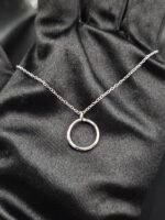 Daily Wear Circle Tiny Pendant For Women's In Solid Mtal 925 Sterling Silver