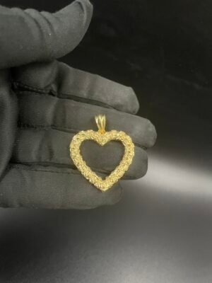 Open Heart Charm Pendant For Ladies 925 Sterling Silver