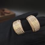 Diamond Half Eternity Couple Band Ring 925 Sterling Silver