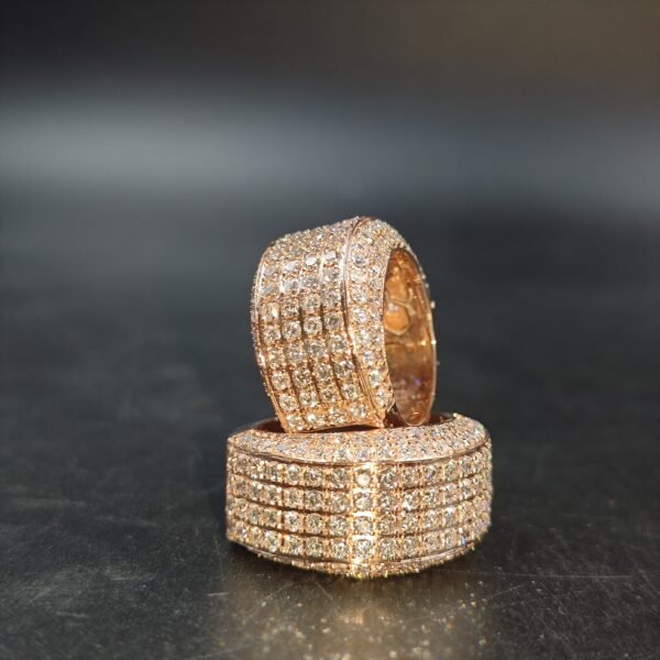 Diamond Half Eternity Couple Band Ring 925 Sterling Silver