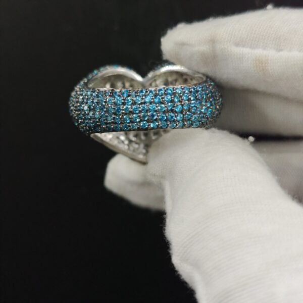 Beautiful Heart Ring For Women's In London Blue Topaz With 925 Sterling Silver