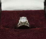 Large Solitaire Diamond Mens Ring 925 Sterling Silver 14k White Gold Plated