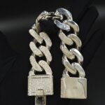 24mm Iced Out Diamond Link Heavy Cuban Bracelet For Men's 925 Sterling Silver