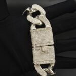 24mm Iced Out Diamond Link Heavy Cuban Bracelet For Men's 925 Sterling Silver