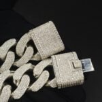 24mm Iced Out Diamond Link Heavy Cuban Bracelet For Men's 925 Sterling Silver