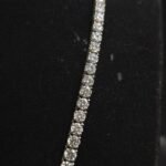 Attractive 5mm Round Diamond Tennis Link Necklace For Men's 925 Sterling Silver