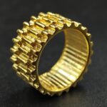 Real Solid Metal Rolex Band Eternity Ring In 925 Sterling Silver