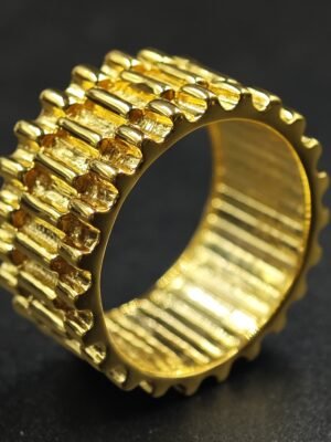 Real Solid Metal Rolex Band Eternity Ring In 925 Sterling Silver