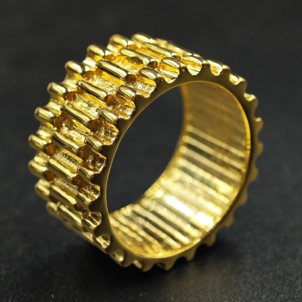 Real Solid Metal Rolex Band Eternity Ring In 925 Sterling Silver