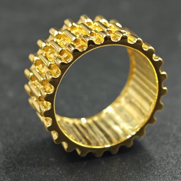 Real Solid Metal Rolex Band Eternity Ring In 925 Sterling Silver