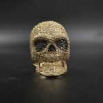 Black & White Diamond Men's Skull Ring 925 Sterling Silver