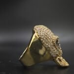 Black & White Diamond Men's Skull Ring 925 Sterling Silver