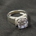 Large Solitaire Diamond Mens Ring 925 Sterling Silver 14k White Gold Plated