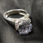 Large Solitaire Diamond Mens Ring 925 Sterling Silver 14k White Gold Plated