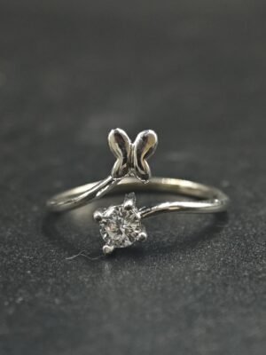 Round White Diamond Adjustable Toe Ring For Her 925 Sterling Silver