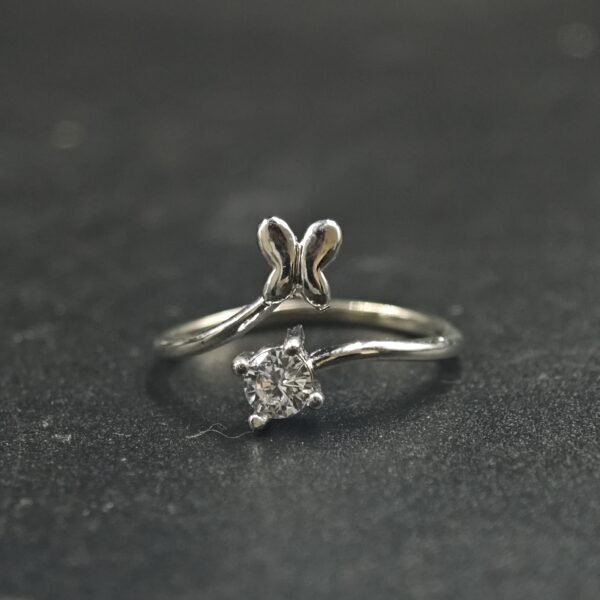 Round White Diamond Adjustable Toe Ring For Her 925 Sterling Silver