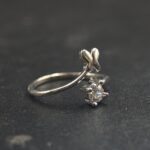 Round White Diamond Adjustable Toe Ring For Her 925 Sterling Silver