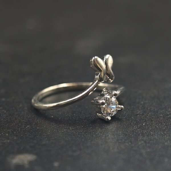 Round White Diamond Adjustable Toe Ring For Her 925 Sterling Silver