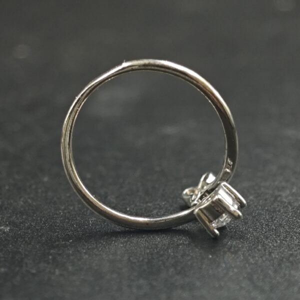 Round White Diamond Adjustable Toe Ring For Her 925 Sterling Silver