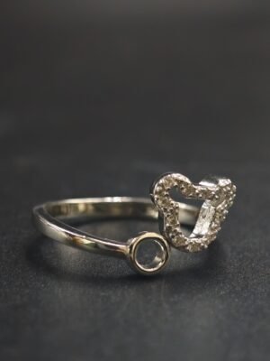 Diamond Cat Face Cute Toe Ring For Women's 925 Sterling Silver